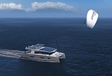 Silent-Yacht, une voile de kite pour un catamaran de croisière